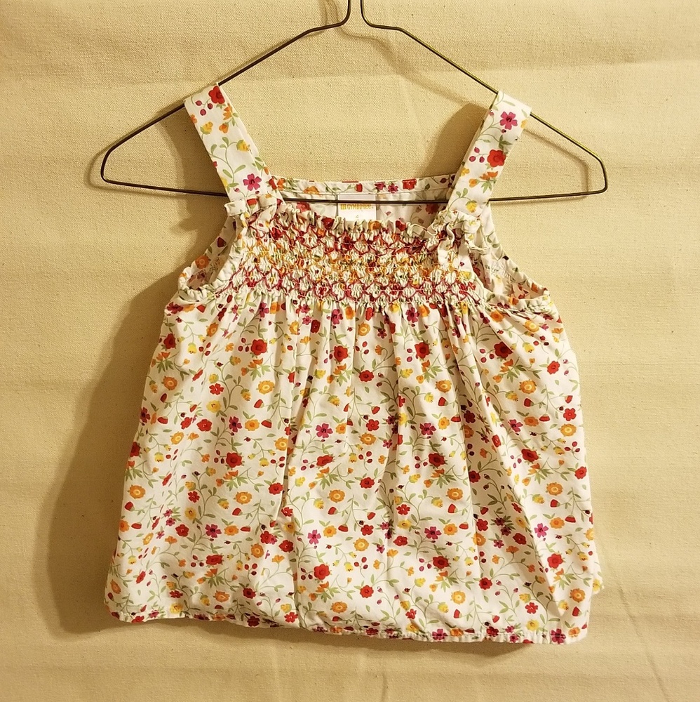 ⚪Girls size 4 sleeveless floral top